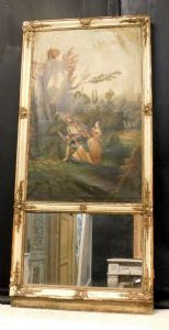 specc213 - Mirror with canvas painting, 70 cm x h 150 cm